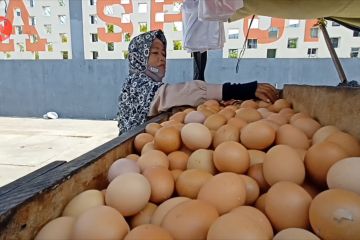 Harga telur ayam di Pasar Kranggot Kota Cilegon melonjak tinggi