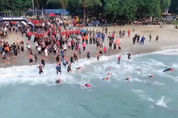 Sungailiat Triathlon digelar lagi, diikuti oleh Menteri Sandi