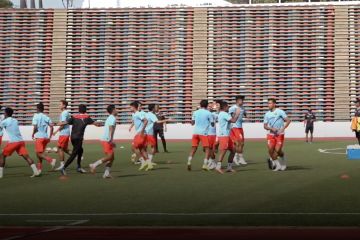 Timnas Indonesia U-22 siap jalani laga melawan Myanmar