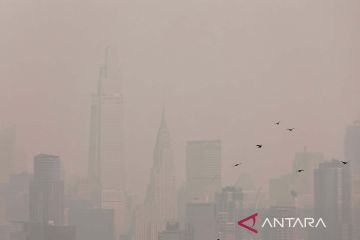Kota Manhattan diselimuti kabut asap kebakaran hutan di Kanada