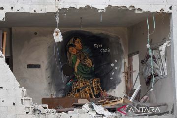 Seniman ungkapkan penderitaan Palestina lewat mural