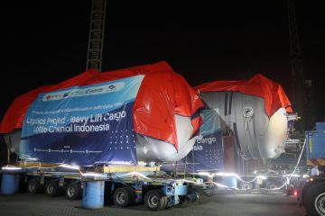 KJL layani Logistics Project Cargo Lotte Chemical Indonesia