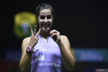 Marin rayakan ulang tahun dengan maju ke perempat final Indonesia Open