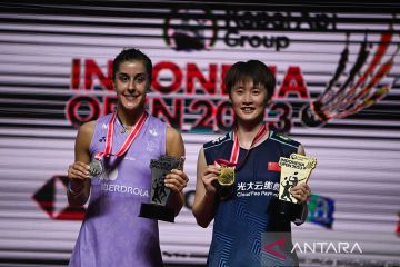 Pebulu tangkis putri China Chen Yu Fei juara Indonesia Open 2023