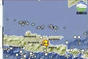 Gempa bumi magnitudo 4.4 guncang wilayah Mojokerto 