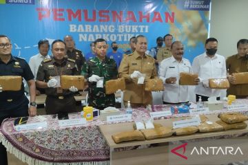 BNNP Sumut musnahkan 528 gram sabu dan 750 butir ekstasi