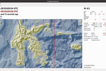 Gempa bermagnitudo 4,5 guncang Konawe Utara Sultra siang ini