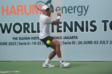 Rifqi Fitriadi ke babak kedua seri III Harum Energy World Tennis 2023