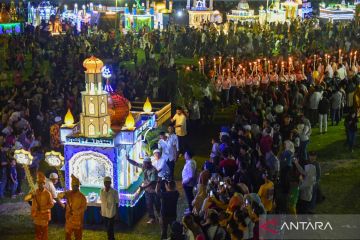 Meriahnya pawai takbir akbar di Deli Serdang