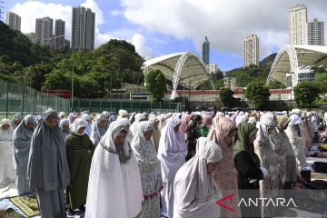 WNI menunaikan shalat Idul Adha di Hong Kong