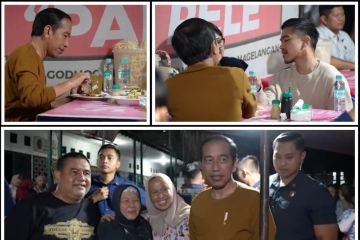 Ditemani Kaesang, Presiden Jokowi jajal bakmi legendaris di Jogja