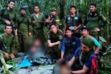 Empat anak hilang ditemukan selamat di hutan Kolombia