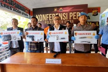Polres Aceh Utara amankan dua pelaku kepemilikan senjata api