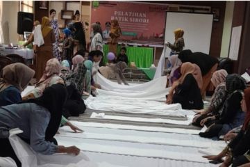 Kelompok perempuan rentan di Tanjungpinang dibekali pelatihan membatik