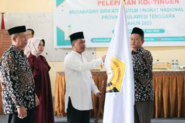 Kemenag Sultra lepas kontingen MQKN VII 2023 menuju Jawa Timur