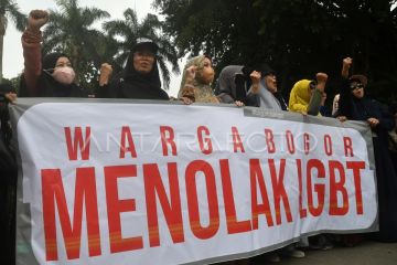 Aksi tolak LGBT di Kota Bogor
