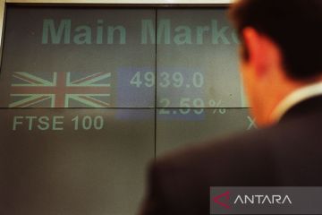 Saham Inggris berakhir negatif, indeks FTSE 100 berkurang 0,38 persen