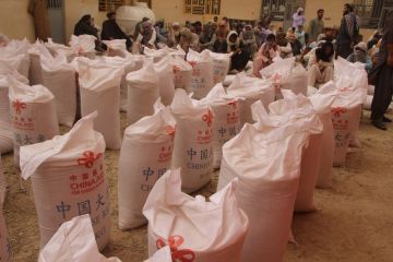 Bantuan China didistribusikan kepada 420 keluarga di Afghanistan