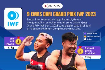 Sembilan emas dari Grand Prix IWF 2023