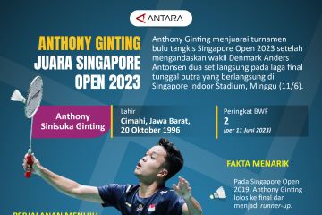 Anthony Ginting juara Singapore Open 2023