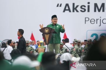 Kiai dan santri bacakan ikrar dukungan untuk Muhaimin Iskandar