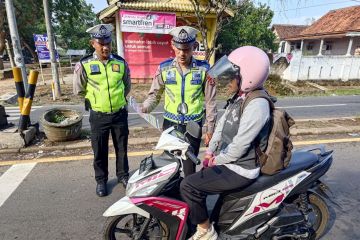 Puluhan surat tilang diberikan pada Ops Krakatau di Lampung Timur