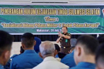 Kejati Sulsel sosialisasikan pencegahan korupsi bagi prajurit TNI 