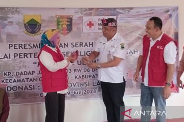 PMI Lampung serahkan bangunan madrasah bagi korban gempa Cianjur