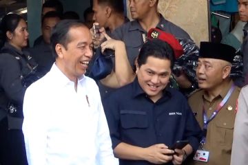 Jokowi pantau harga kebutuhan pokok di Pasar Bululawang Malang