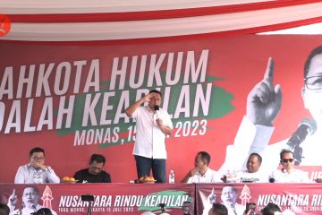 Kembali ke politik, Anas Urbaningrum pidato di Monas
