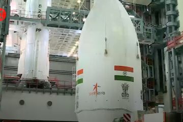 Pesawat luar angkasa Misi Bulan ketiga India tiba di landasan peluncur
