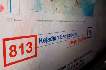 Sejak tahun 2023, terjadi 813 kali gempa di Sulteng