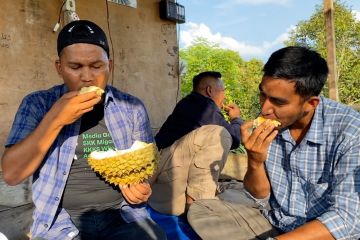 Sensasi makan durian di kebun Desa Blang Poroh Aceh