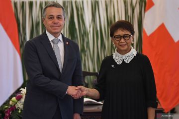 Menlu Retno Marsudi terima kunjungan Menlu Swiss Ignazio Cassis