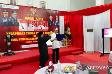 Mantan Jubir FPI Munarman ucap ikrar setia NKRI di Lapas Salemba