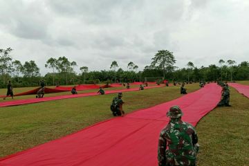 TNI kibarkan Merah Putih 110 X 48 meter di IKN