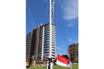 Bendera Indonesia berkibar di ANMM untuk rayakan HUT RI ke-78