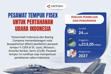 Pesawat tempur F-15EX untuk pertahanan udara Indonesia