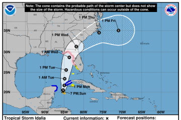 Bergerak ke Florida, badai tropis Idalia diperkirakan akan menguat