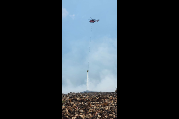 BNPB sebut operasi "waterbombing" di TPST Sarimukti dilanjutkan