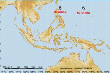 BMKG laporkan siklon tropis Saola dan Haikui jauhi wilayah Indonesia