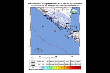 Gempa M5,0 di Pesisir Barat dipicu sesar aktif dasar laut
