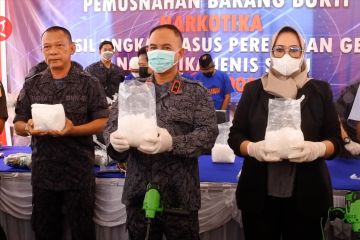 BNNP Sumsel musnahkan 20 kg sabu yang diduga dari bandar internasional