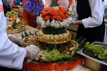 Meriahkan perayaan kemerdekaan RI dengan lomba kreasi tumpeng pempek