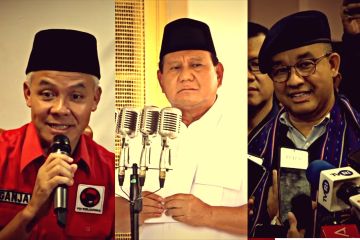 Survei Indikator: Ganjar unggul tipis dari Prabowo, Anies urutan ke 3