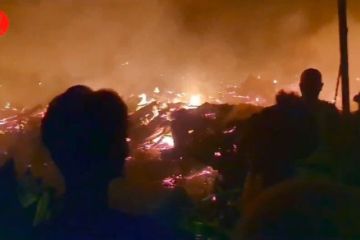 Puluhan rumah di pesisir Tarakan Kaltara terbakar