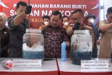 BNNP Kalteng musnahkan 9,1 kg sabu asal Malaysia