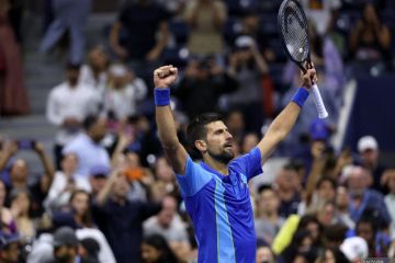 Djokovic melaju ke babak 16 besar US Open setelah drama lima set