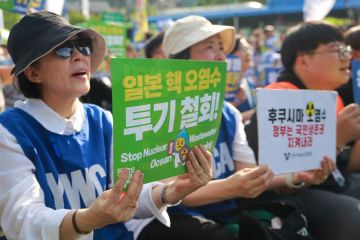 Partai oposisi Korsel desak Jepang stop buang air limbah radioaktif