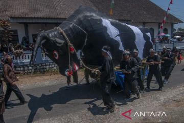 Kirab gunungan hasil bumi Saparan 